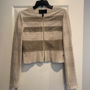 BCBG suede crop jacket